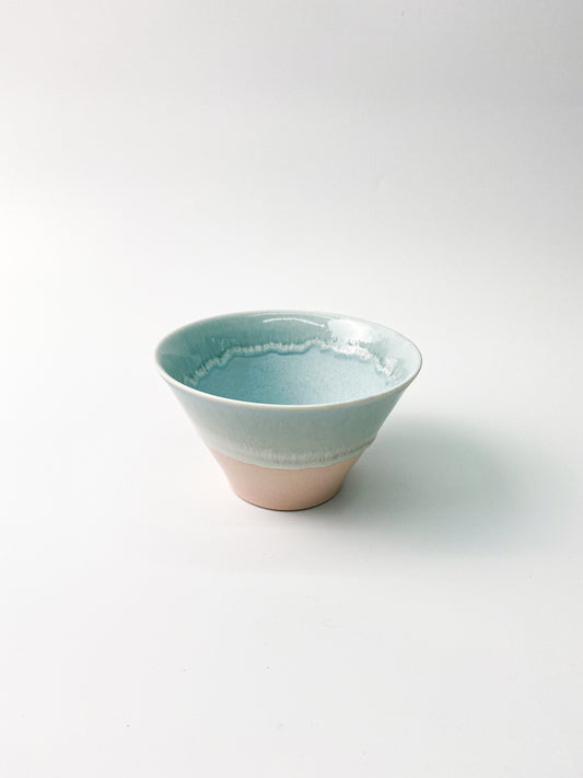 日本製美濃燒 伸光窯粉彩飯碗 (藍粉色) | Japanese Mino Ware Shinko Kiln Pastel Bowl (Blue x Pink)