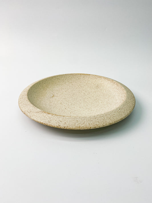 日本製美濃燒 磨砂平盤(米白色) (24cm) | Japanese Mino Ware Porto Natural Shallow Plate (Beige) (24cm)