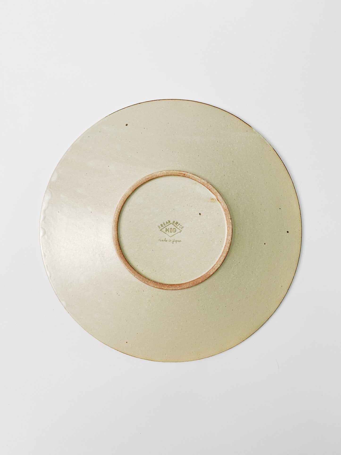 日本製美濃燒 米色大圓碟 |  Japanese Mino Ware Large Round Beige Plate