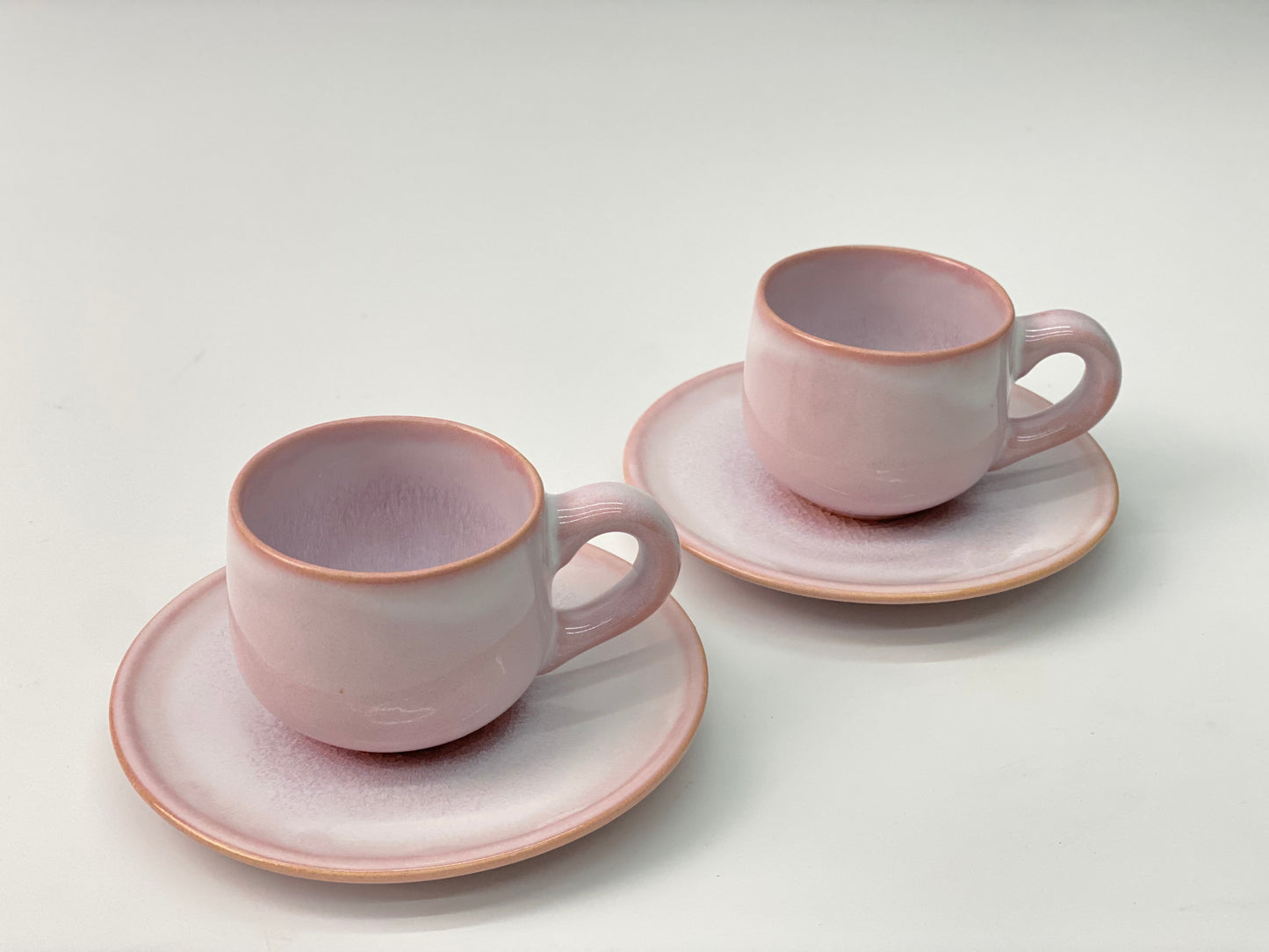 日本製萩燒 天龍窯玻璃釉杯碟套裝(粉紅色)｜Japanese Hagi Ware Tenryu Kiln Mug and Plate Set(Pink)