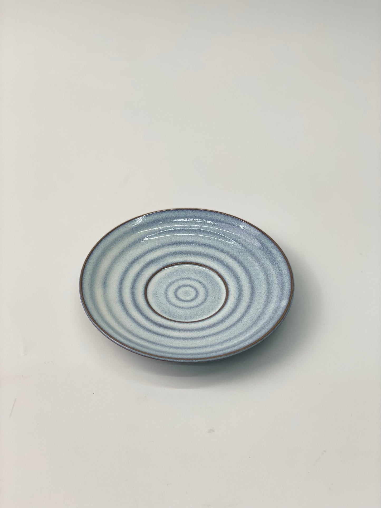 日本製美濃燒 螺旋紋杯碟套裝（淺藍色)| Japanese Mino Ware Spiral Pattern Mug and Plate Set(Light Blue)