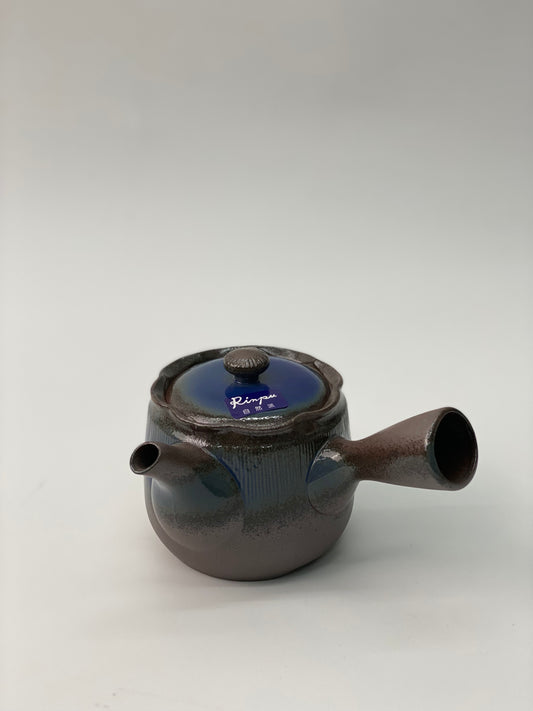 日本製萬古燒 漸層花紋茶壺 (藍色) | Japanese Banko Ware Gradient Flower Stripe Tea Pot (Blue)