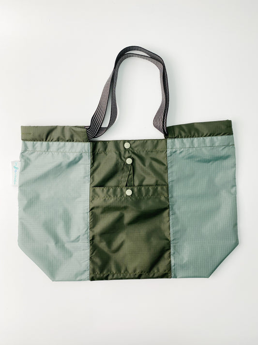 Informal Bag Checkout Bag (Grey+Army Green)