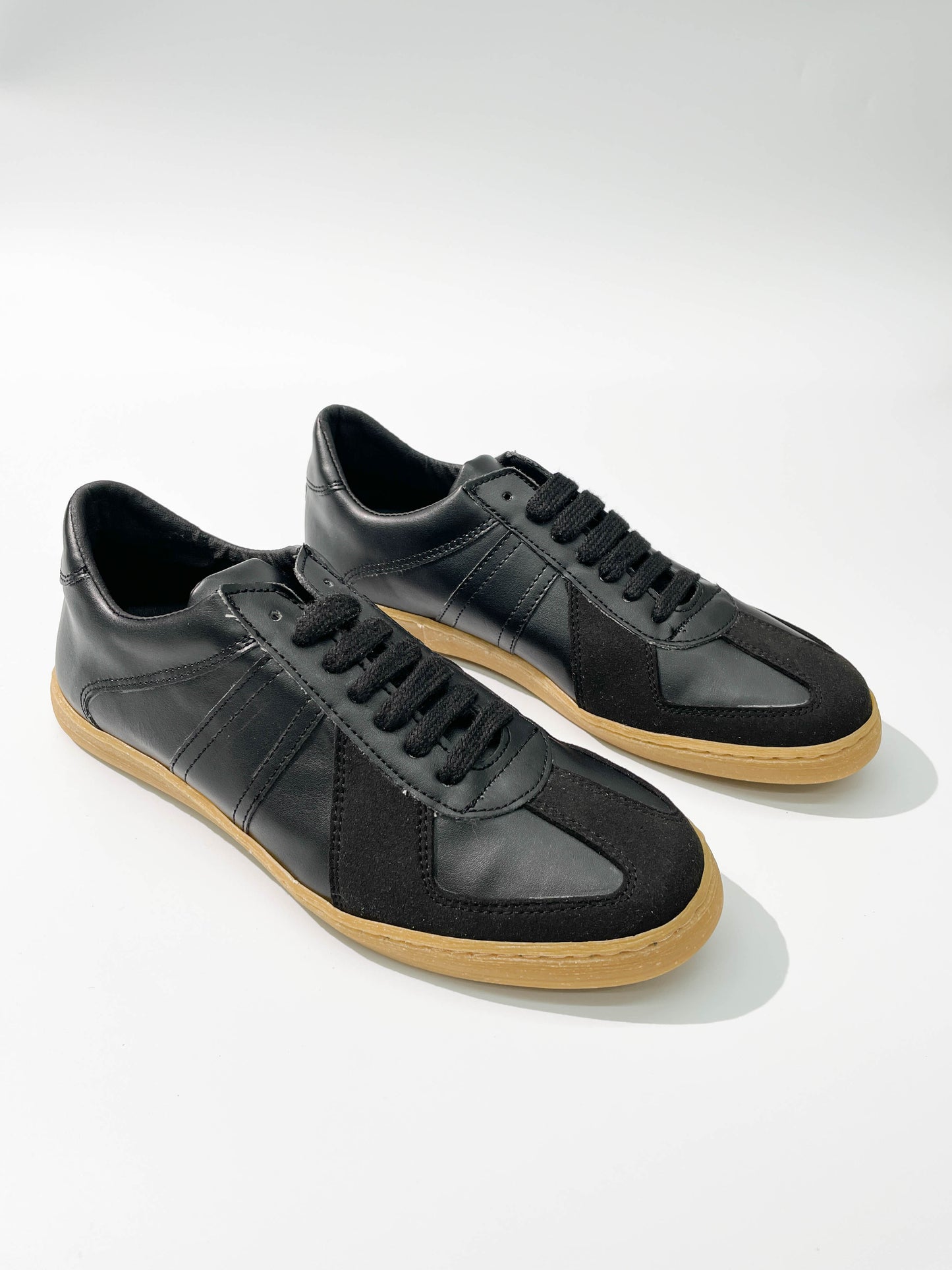 Vegancraft 100% Vegan German Army Trainer Shoes Made In Spain (Black)