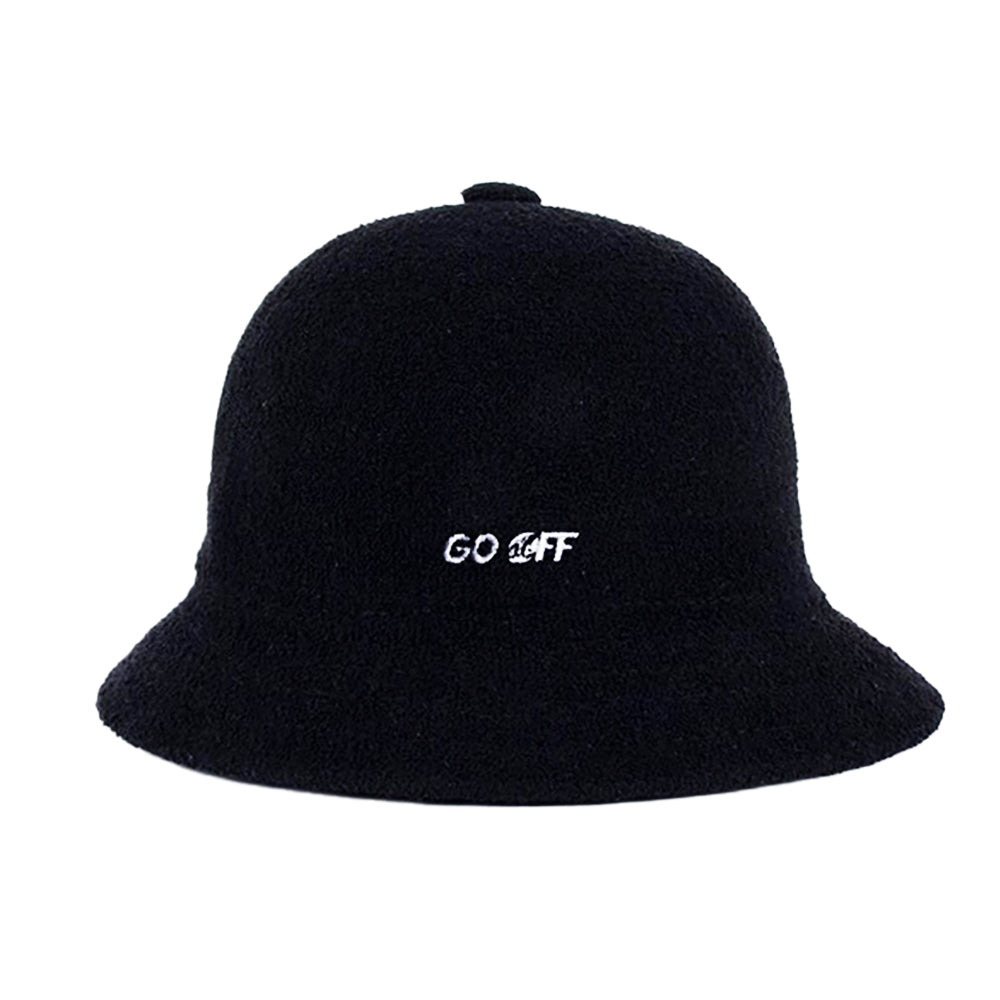 GO OFF LOGO BUCKET HAT (BLACK）(SS22C003BL)
