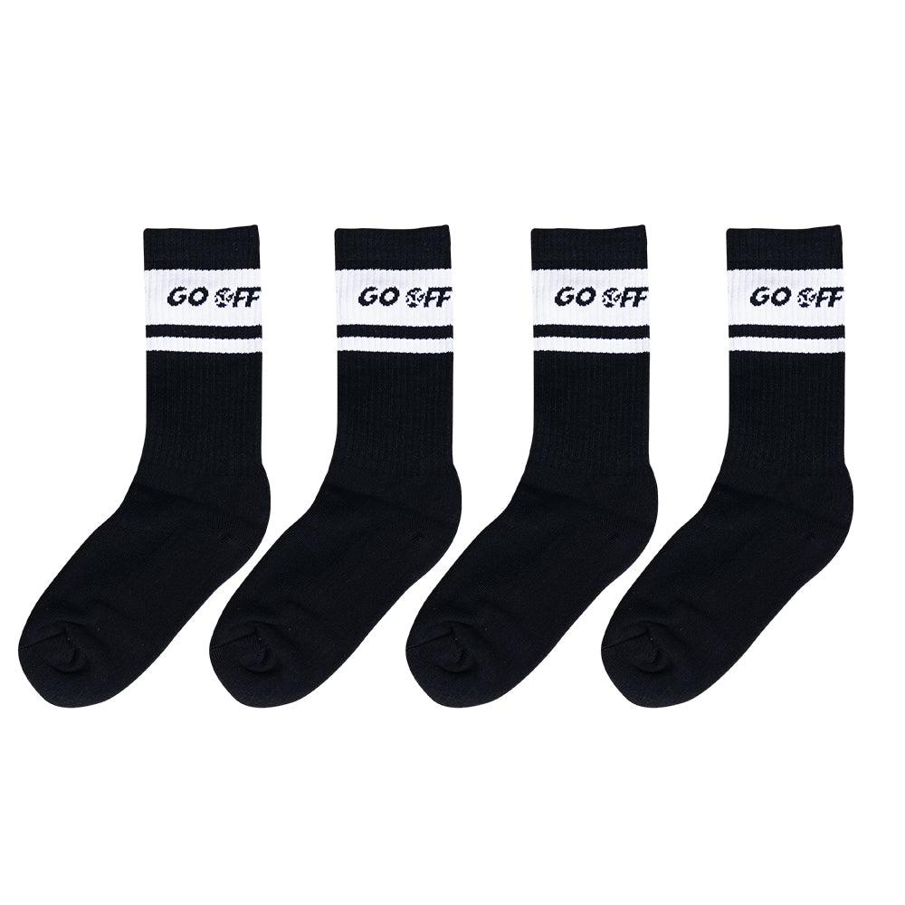 GO OFF LOGO LOGO SUMMER SOCKS (BLACK）(SS22ACC001BL)