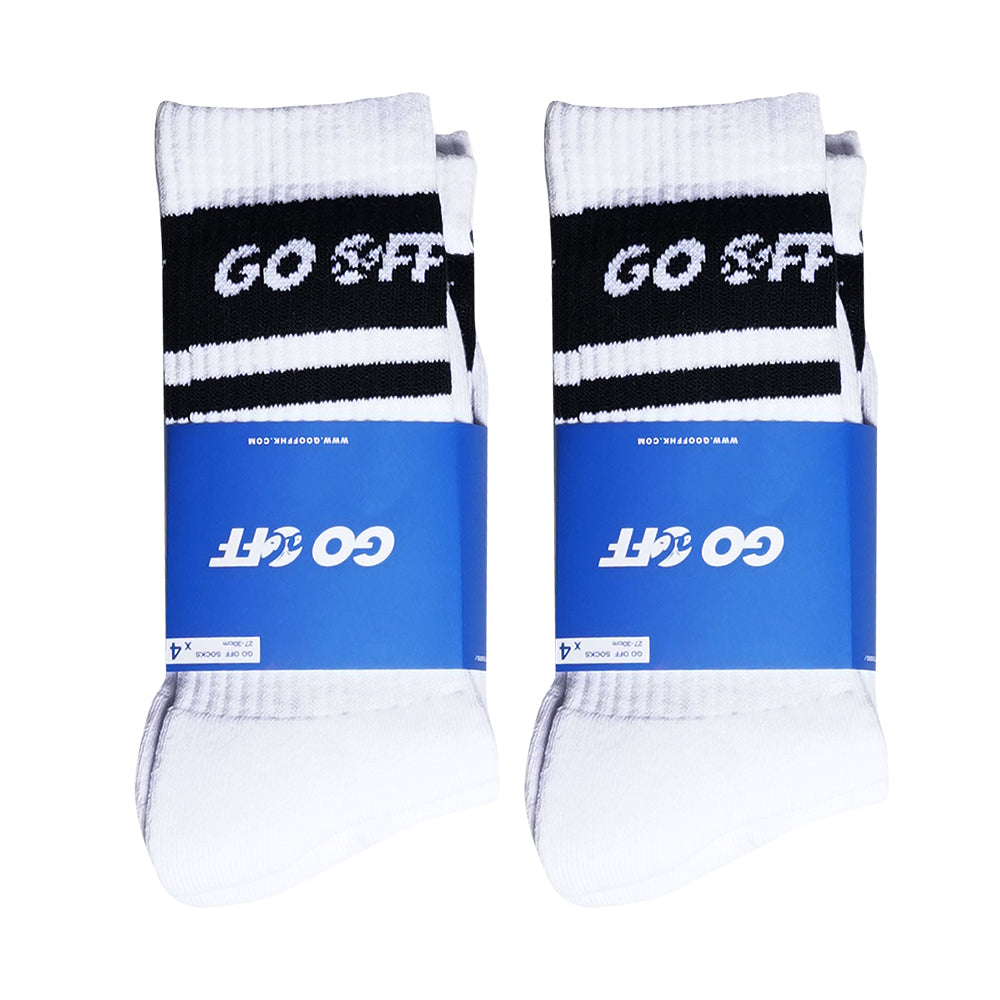 GO OFF LOGO LOGO SUMMER SOCKS (WHITE）(SS22ACC002W)