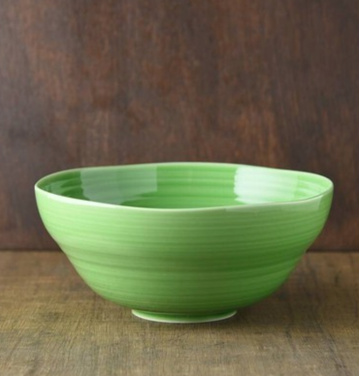 日本製美濃燒 綠色大湯碗 | Japanese Mino Ware Large Green Bowl