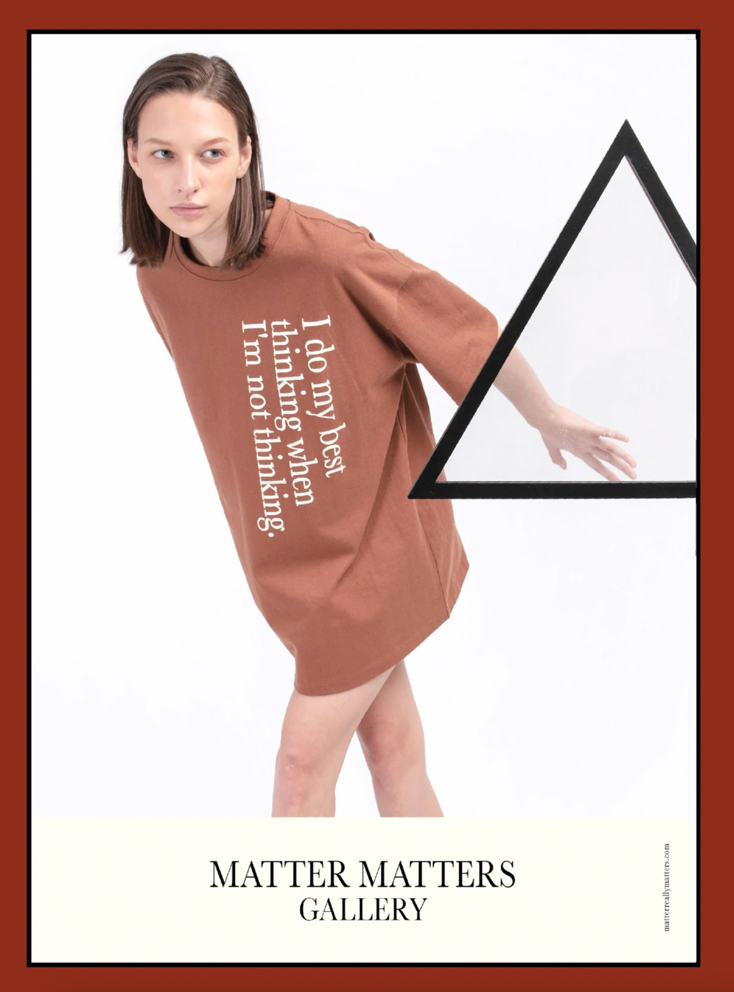 Matter Matters Best thinking / Oversized Tee • Brown