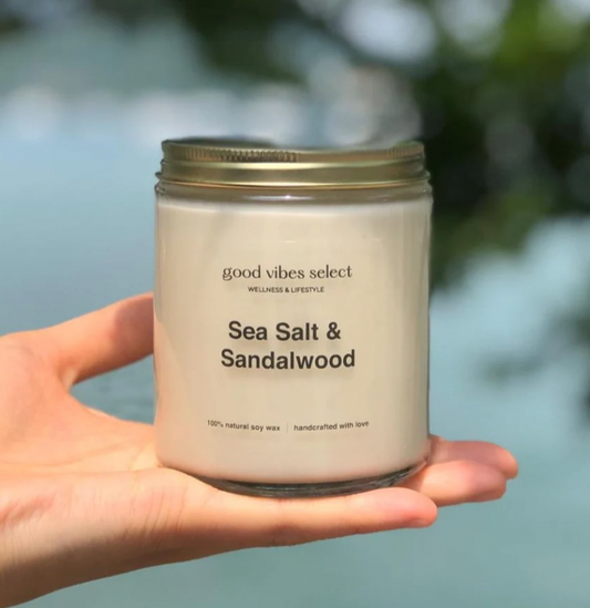 Good Vibes Select 海洋微風 - 海鹽檀木蠟燭 ( 棉芯 )  Seasalt & Sandalwood Candle with Cotton Core