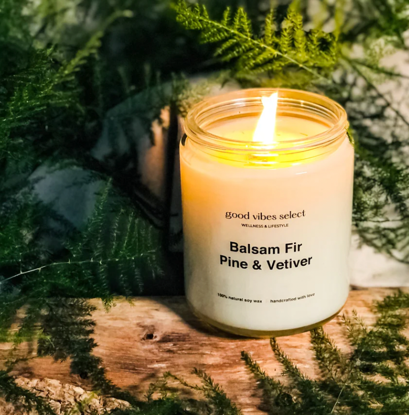 Good Vibes Select 北歐森林 - 香脂冷杉、松樹和香根草蠟燭 ( 棉芯 )  Balsam Fir Pine & Vetiver Candle with Cotton Core