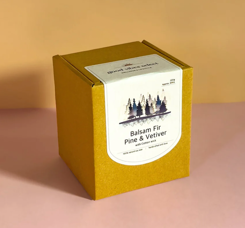 Good Vibes Select 北歐森林 - 香脂冷杉、松樹和香根草蠟燭 ( 棉芯 )  Balsam Fir Pine & Vetiver Candle with Cotton Core