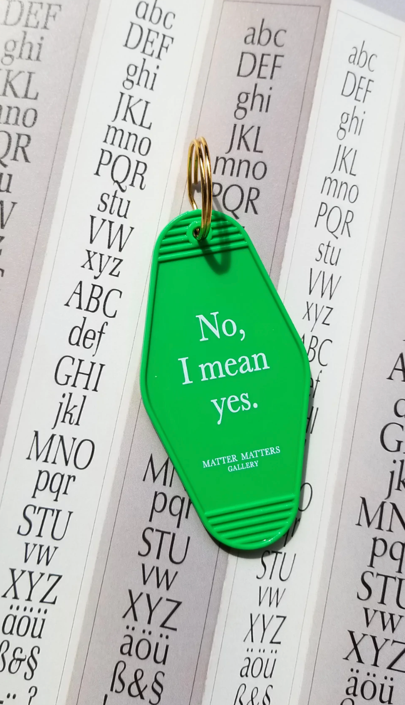 Keyring • Green • Yes, No.