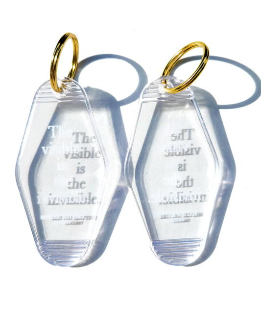 Matter Matters Keyring • Transparent • The visible is the invisible.