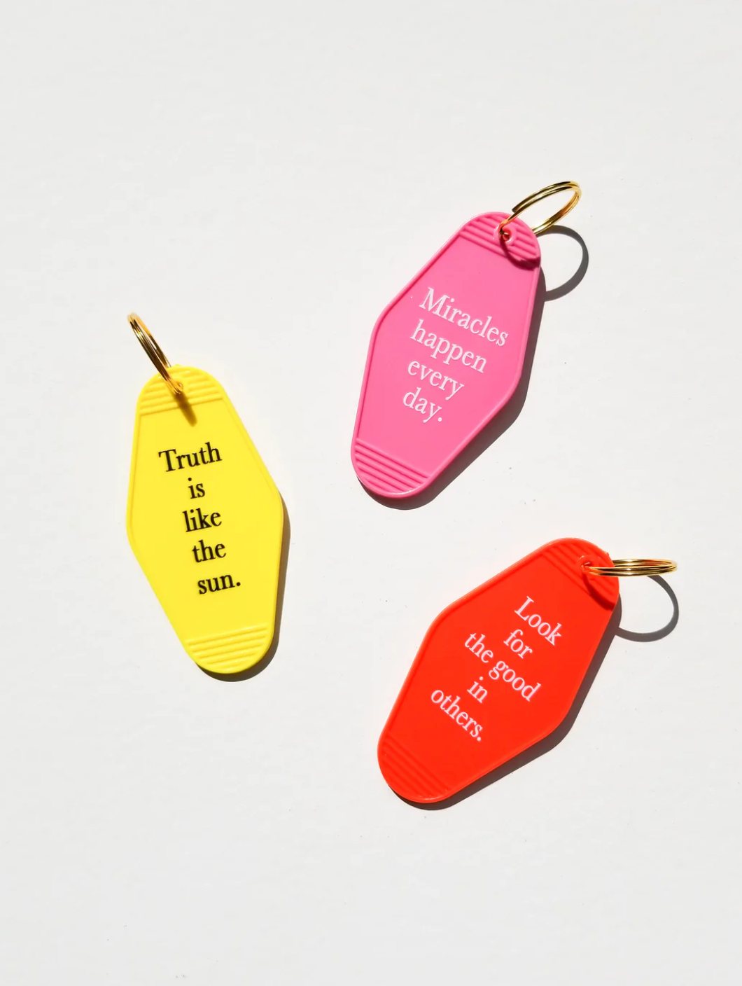 Matter Matters Keyring • Pink • Miracles happen everyday.