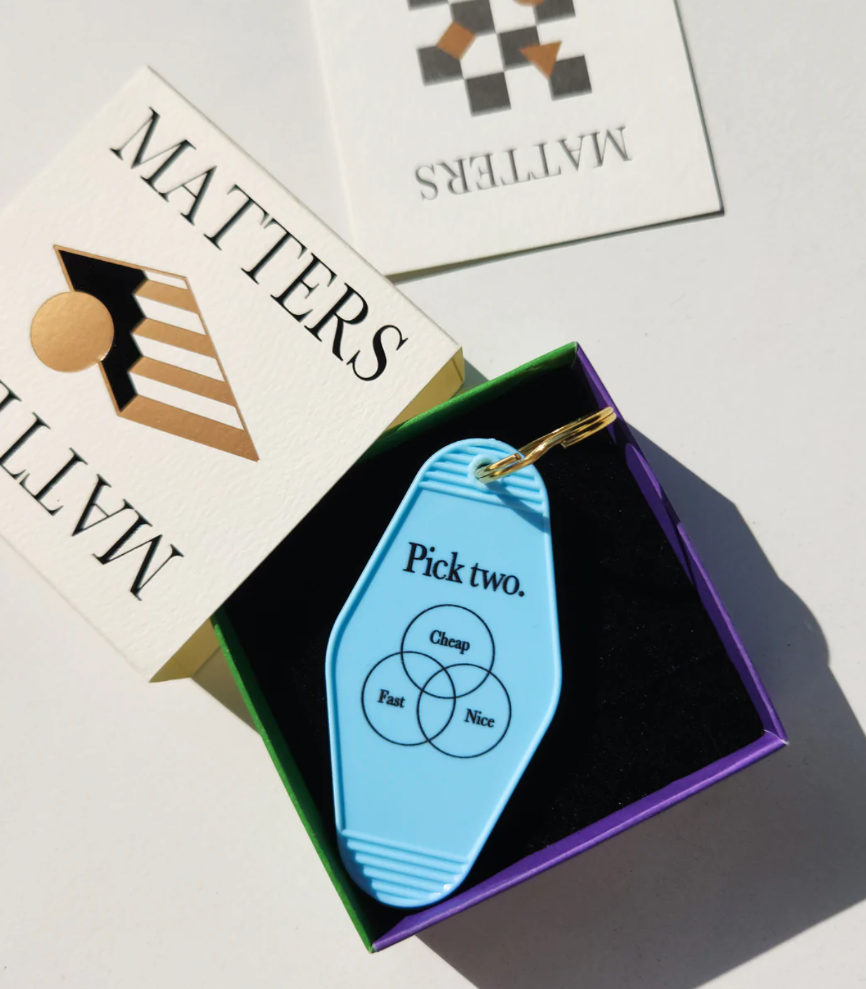 Matter Matters Keyring • Light Blue • Pick two.