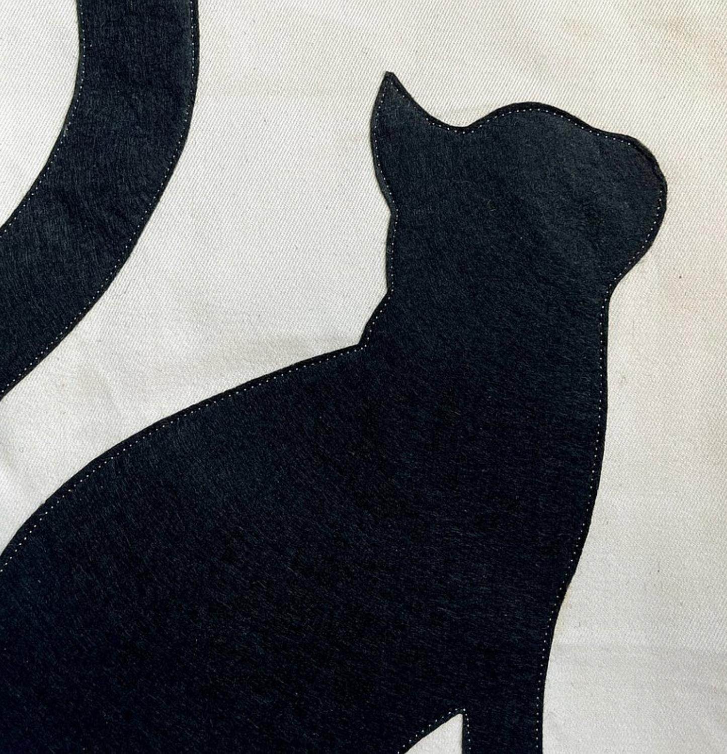 Seesaw 全人手製厚帆布布袋 (仰望的長尾貓) | Seesaw Tote Bag (Long Tail Cat)