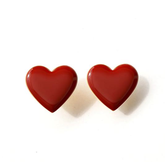 Matter Matters Puffy Heart Studs • Wine