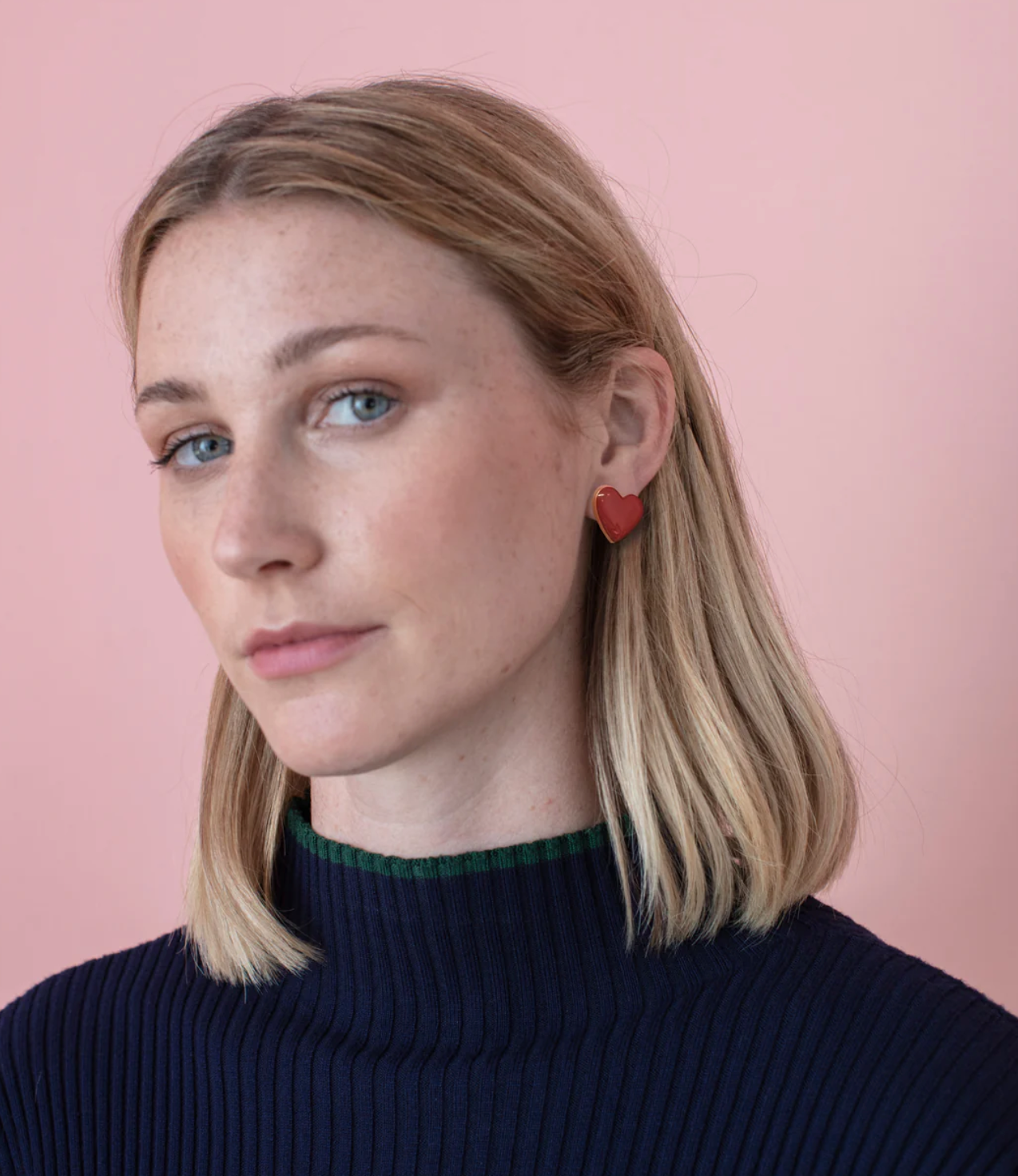 Matter Matters Puffy Heart Studs • Wine