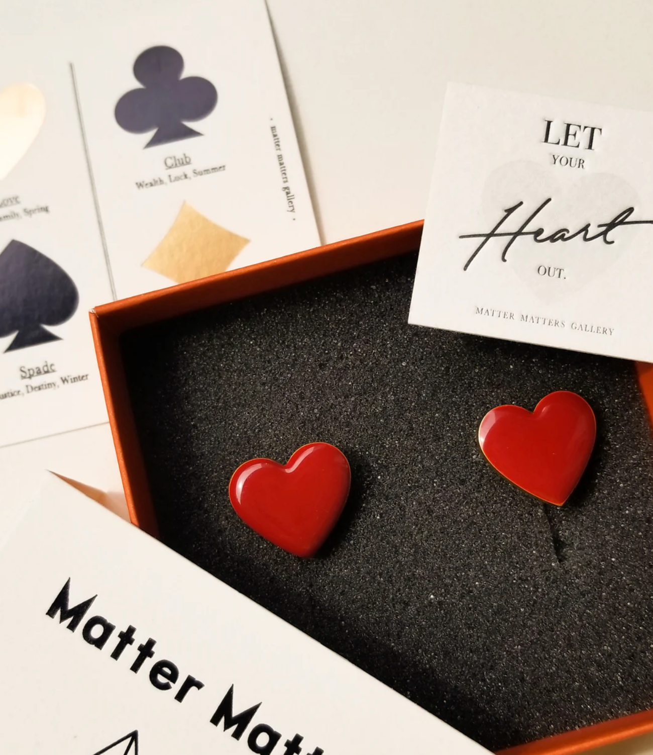 Matter Matters Puffy Heart Studs • Wine