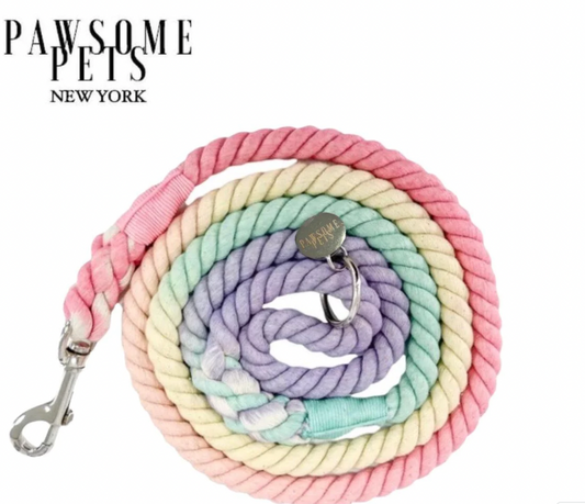 Pawsome Pets - Rope Leash (Light Rainbow)
