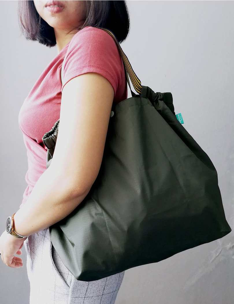Informal Bag Plain Checkout Bag (Army Green)