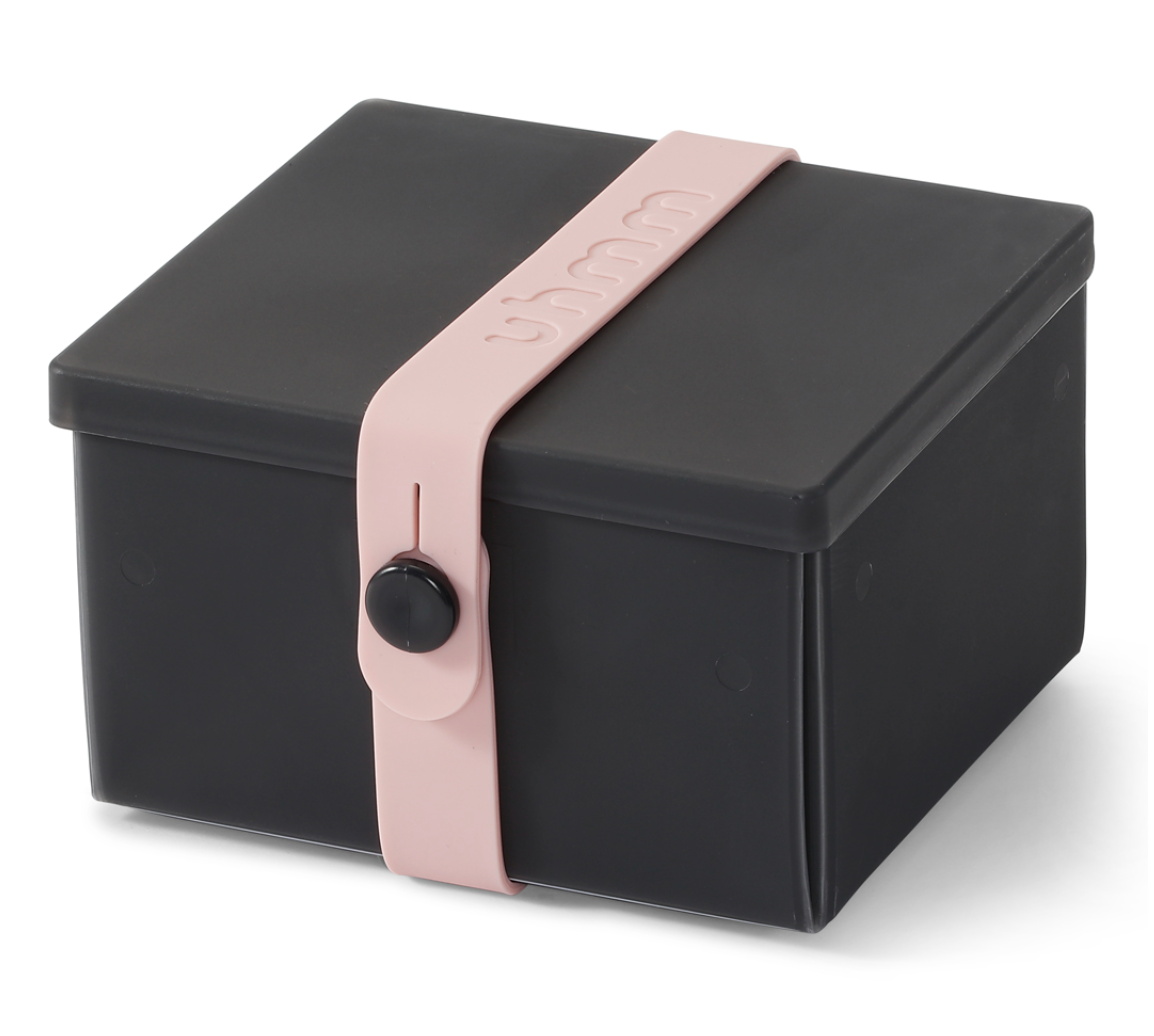丹麥製 Uhmm 可重用食物盒 | Made in Denmark Uhmm No. 02 Black Chalk Box/Delicate Pink Strap