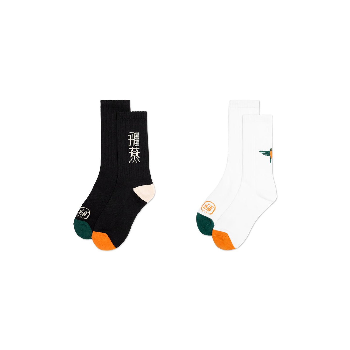 ISLA x STUFF: The Flying Feather Crew Socks - 2 Pack