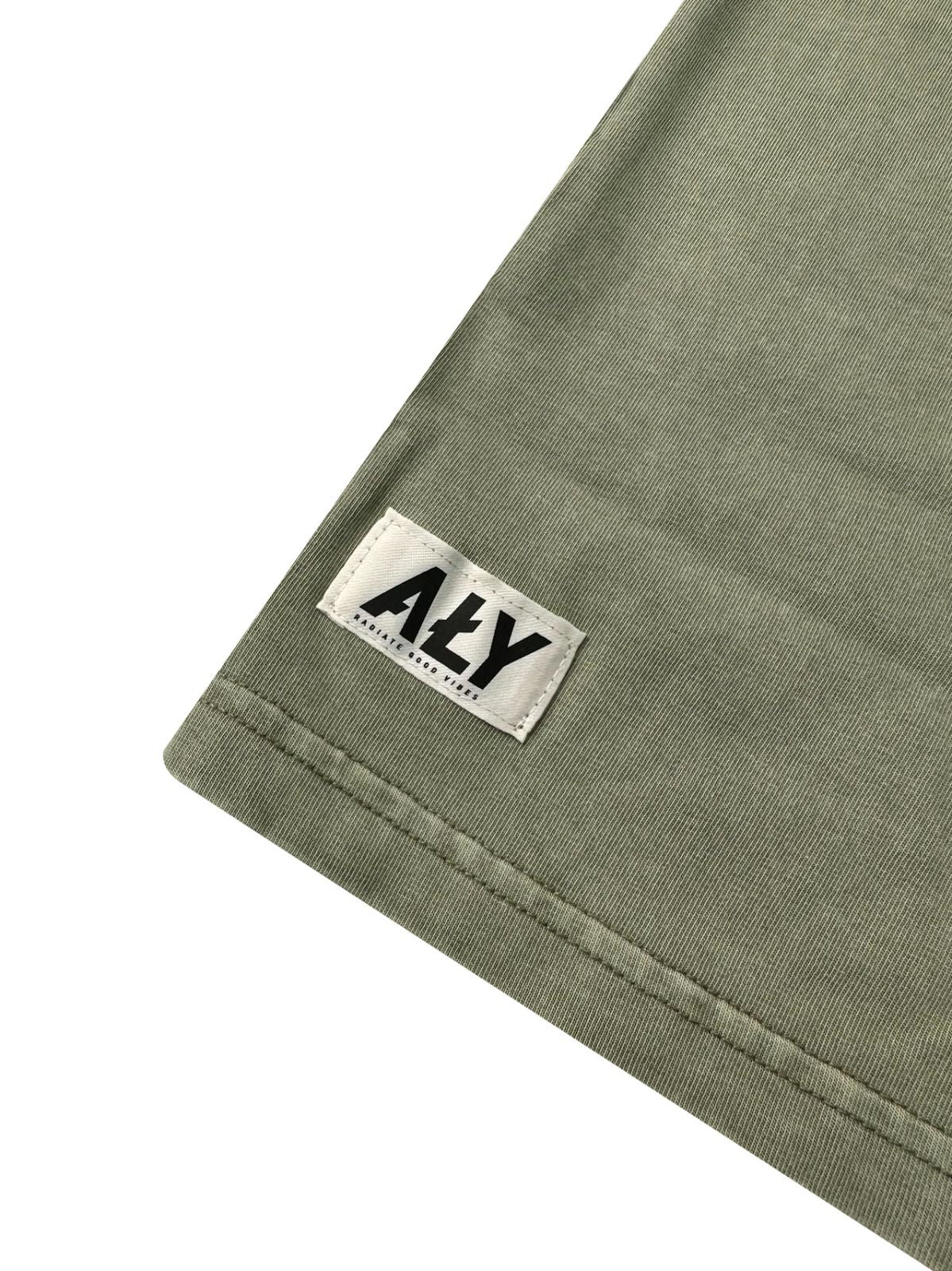 Aly Good Vibes - Washed Tee (Olive)