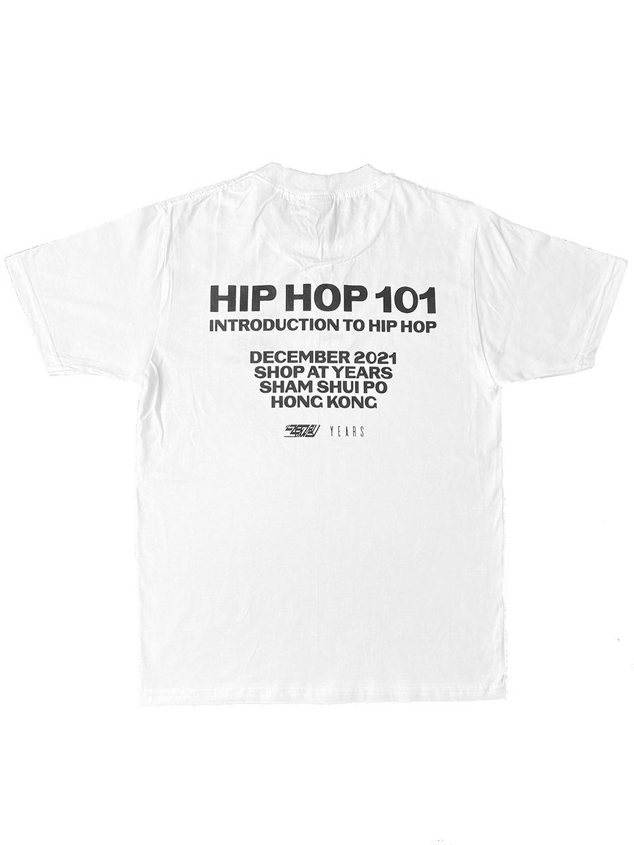 Hip Hop 101 Tee Graffiti 香港 (White)