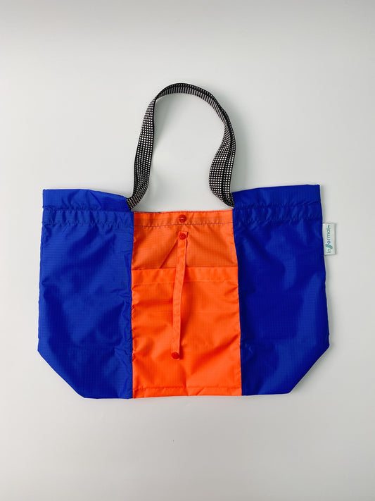 Informal Bag Multicolors Checkout Bag (Orange & Easy blue)